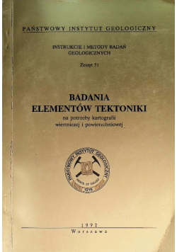 Badania elementów tektoniki
