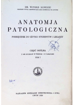 Anatomja patologiczna 1929 r.