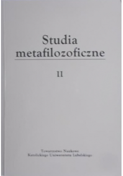 Studia metafilozoficzne, Tom II