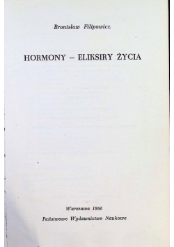 Hormony eliksiry życia