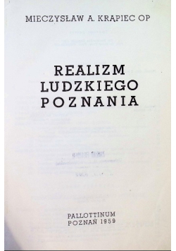 Realizm ludzkiego poznania