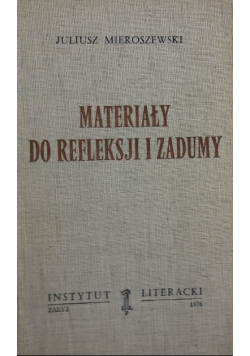Materiały do refleksji i zadumy