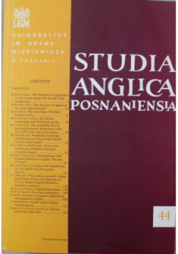 Studia Anglica Posnaniensia Nr 44