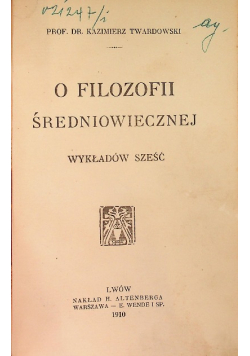 O filozofii średniowiecznej 1910 r.