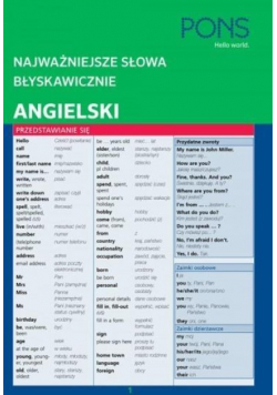 Najważniejsze słowa błyskawicznie. Angielski