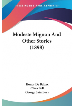 Modeste Mignon And Other Stories (1898)