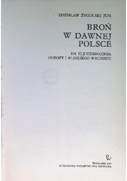 Broń w dawnej Polsce
