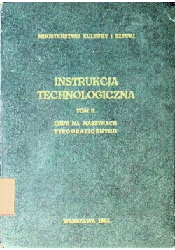 Instrukcja technologiczna druk na maszynach typograficznych