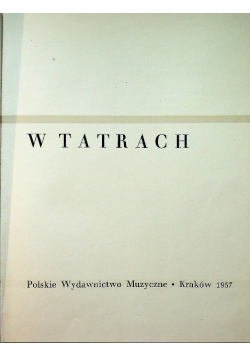 W Tatrach