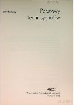 Podstawy teorii sygnałów