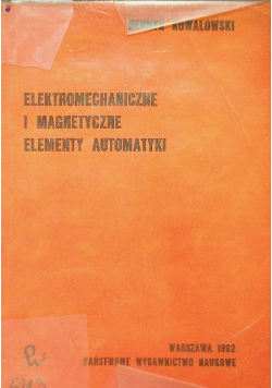Elektromechaniczne i magnetyczne elementy automatyki