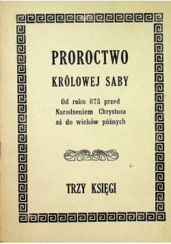 Proroctwo Królowej Saby