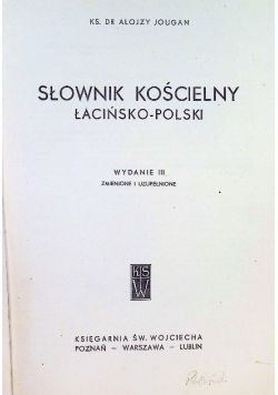 Słownik kościelny łacińsko - polski