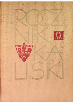 Rocznik kaliski Tom XX