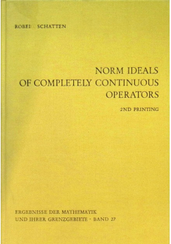 Norm ideals of completely continuous operators