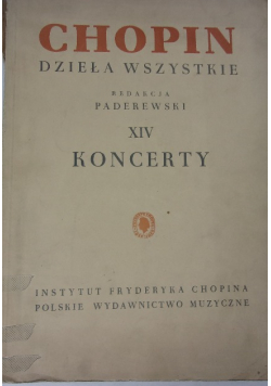 Chopin dzieła wszystkie -XIV Koncerty