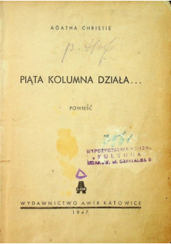 Piąta kolumna działa 1947 r