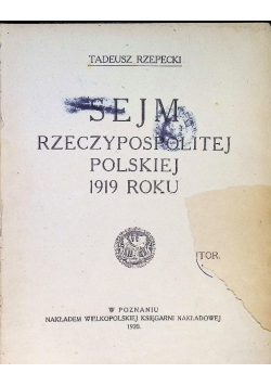 Sejm Rzeczypospolitej Polskiej 1919 roku, 1920 r.