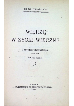 Wierzę w życie wieczne  1937 r.