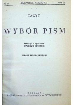 Tacyt Wybór pism