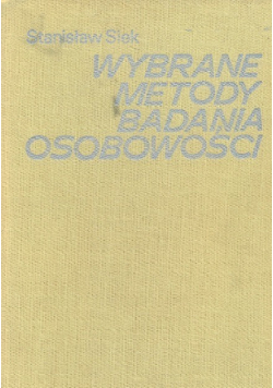 Wybrane metody badania osobowości