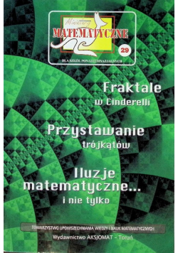 Fraktale w Cinderelli Przystosowanie trójkątów Iluzje matematyczne i nie tylko