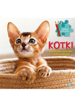Książeczka z puzzlami i kolorowankami Kotki