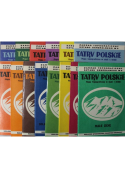 Tatry polskie mapa topograficzna Tom 1 do 14