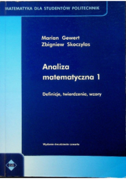 Analiza matematyczna Tom I