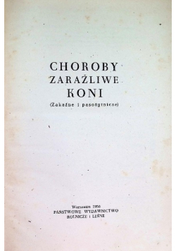 Choroby zaraźliwe koni