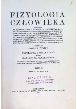 Fizyologia człowieka Tom II 1915 r.