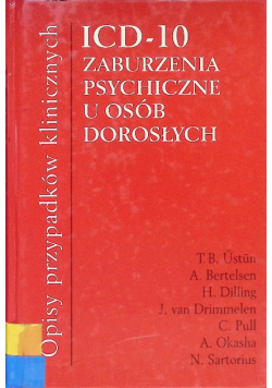 ICD 10 Zaburzenia psychiczne u osób dorosłych