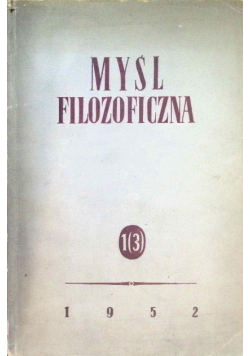 Myśl filozoficzna 1(3)