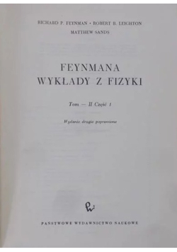 Feynmana wykłady z fizyki Tom II Część 1