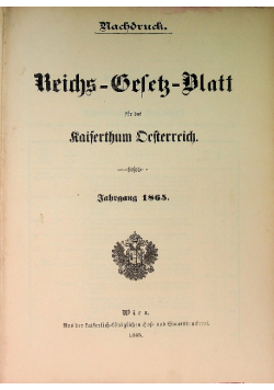 Dziennik ustaw państwa, 1865 r.