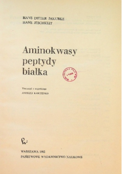 Aminokwasy peptydy białka