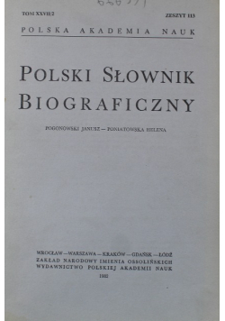 Polski słownik biograficzny Tom XXVII / 2 Zeszyt 113