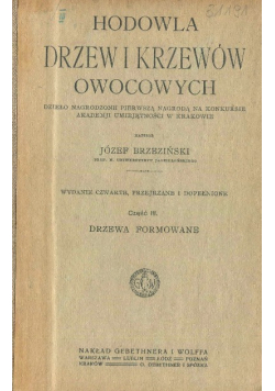 Hodowla drzew i krzewów Część III 1929 r.
