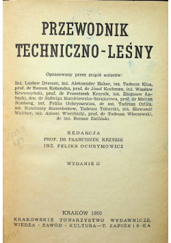 Przewodnik techniczno leśny 1950 r.