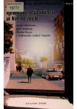 Rewitalizacja miast polskich Tom 3 Rewitalizacja miast w Niemczech