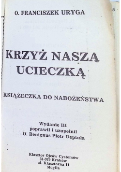Krzyż naszą ucieczką
