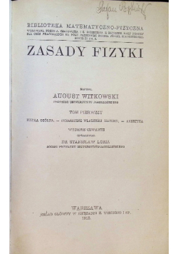 Zasady fizyki 1915 r.