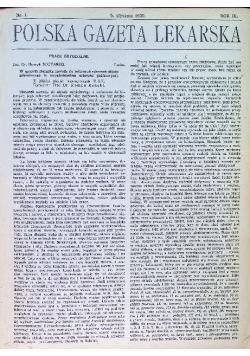 Polska gazeta lekarska Rok IX Nr 1 do 52 1930 r.