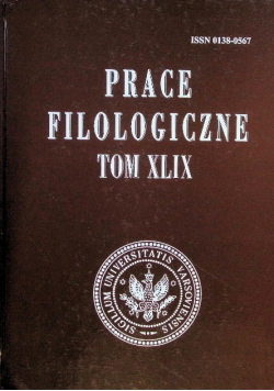 Prace Filologiczne Bibliografia Tom XLIX / 05