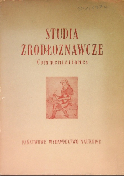 Studia Źródłoznawcze Commentationes