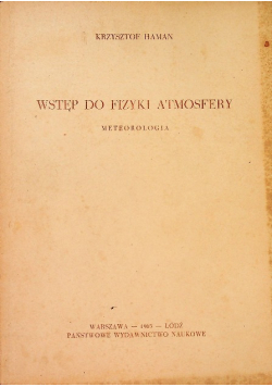 Wstęp do fizyki atmosfery