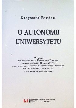 O autonomii uniwersytetu