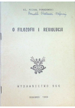 O filozofii i rewolucji