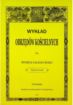 Wykład obrzędów kościelnych na święta całego roku