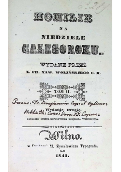 Homilie na niedziele całego roku. Tom II 1845 r.